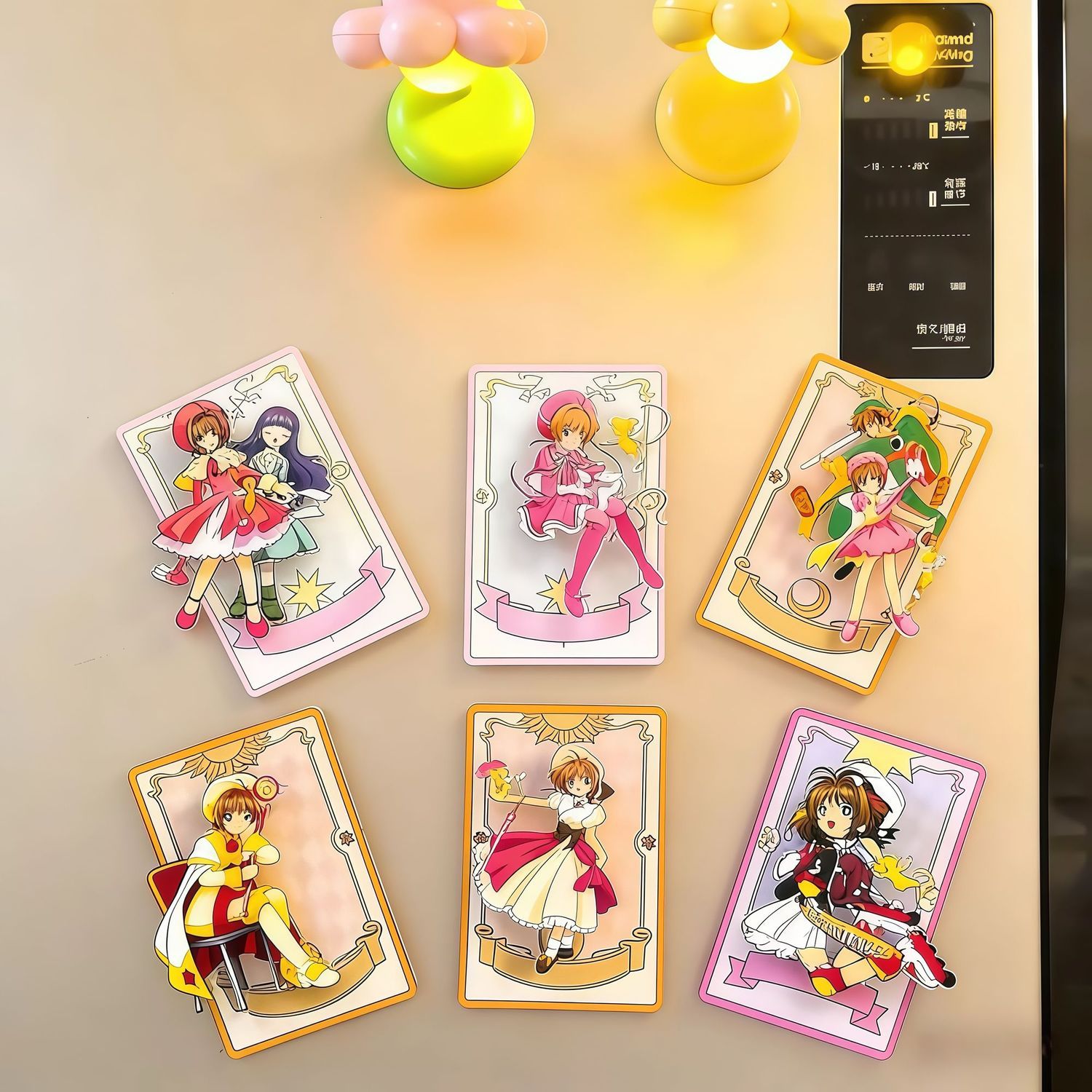 Magic Tricks - 마법 소녀 회전 냉장고 자석, 창의적인