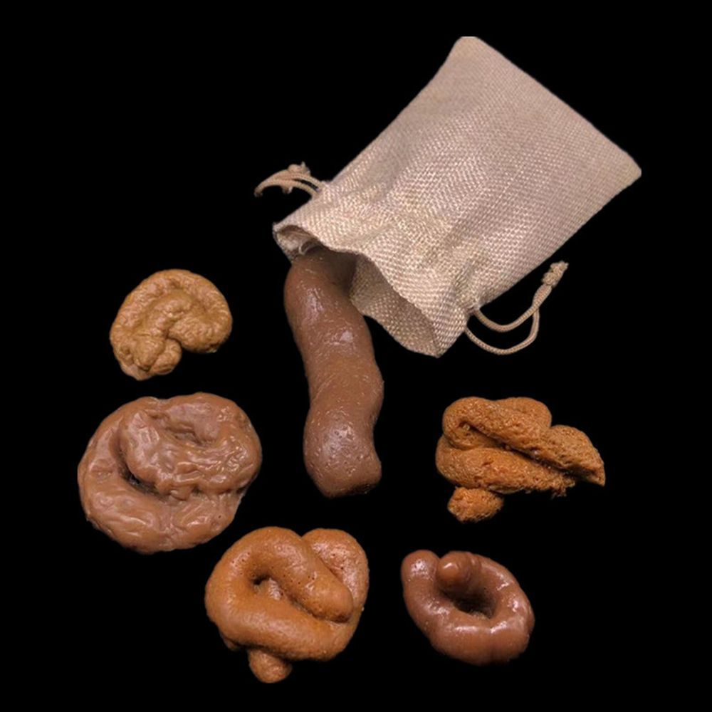 Fake Poop Gag Gift - 6개입 장난용 장치 스퀴시 안티 스트레스