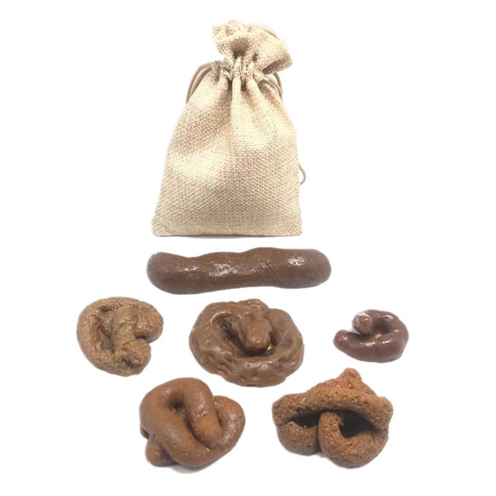 Fake Poop Gag Gift - 6개 세트 만우절 가짜 똥 장난감