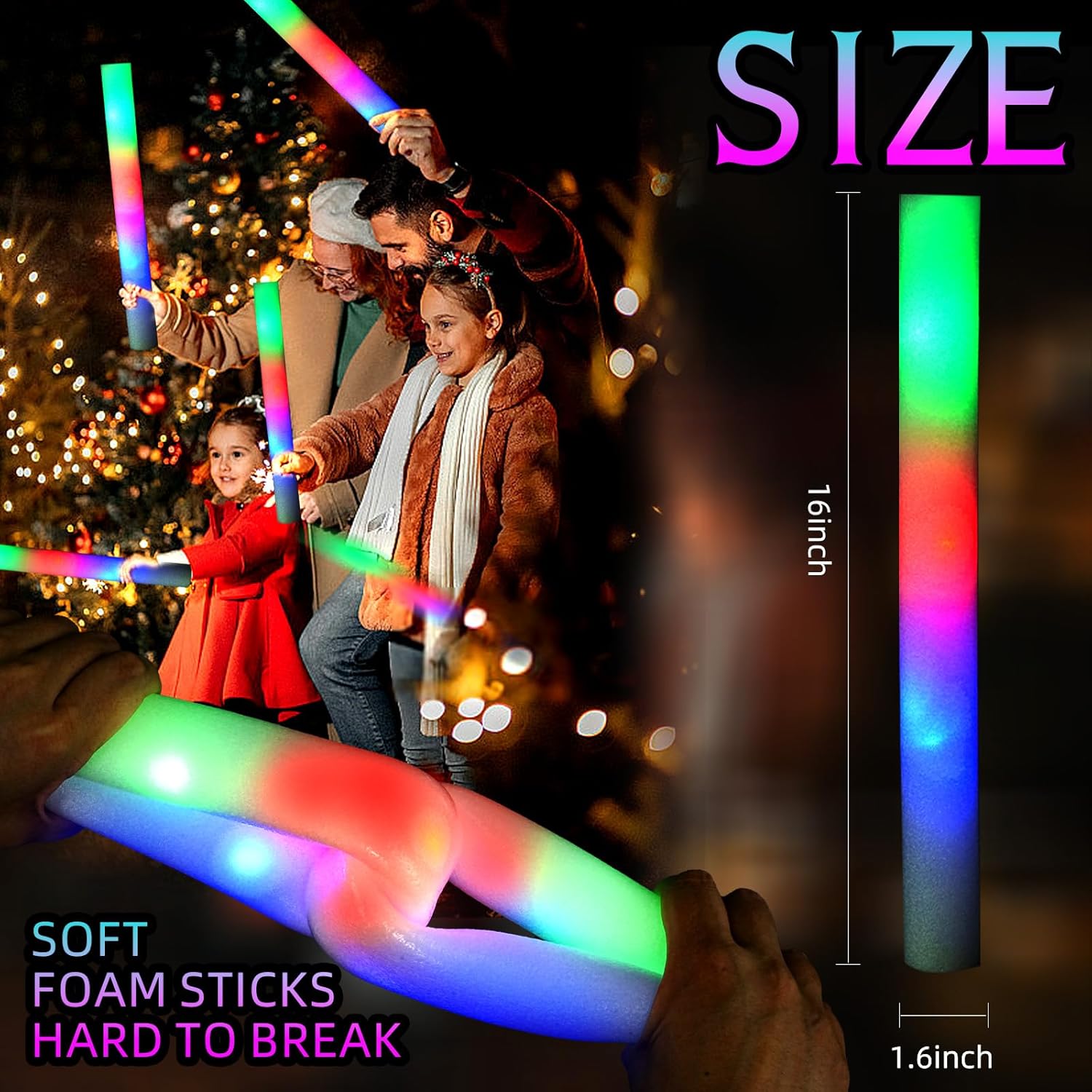 3 가지 모드가있는 30Pcs 폼 글로우 스틱 결혼식  - Flashing Led Foam Sticks Party 리뷰 및 가격