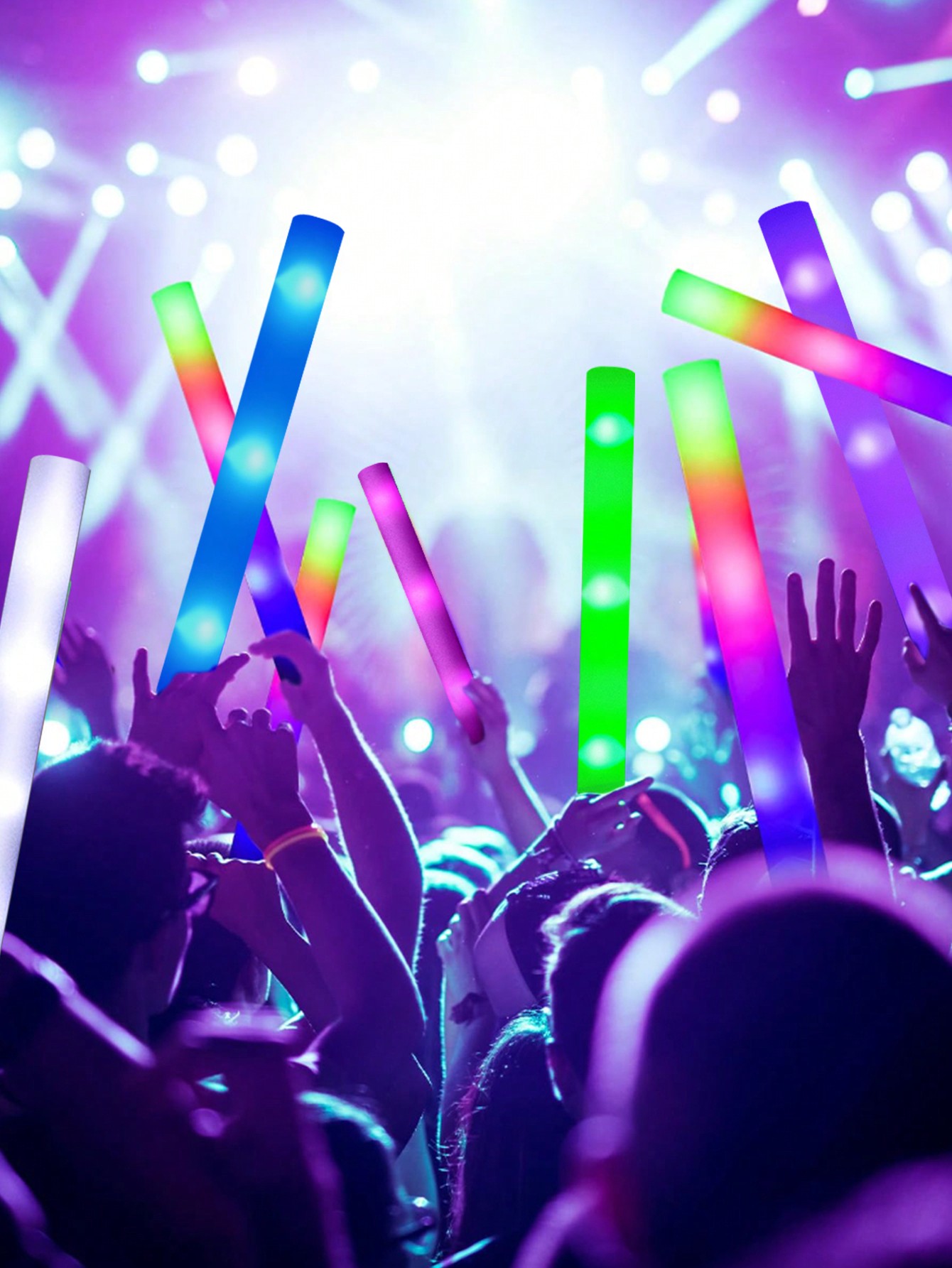 LED 폼 글로우 스틱 응원 튜브, 웨딩 배턴 완드,  - Flashing Led Foam Sticks Party 리뷰 및 가격