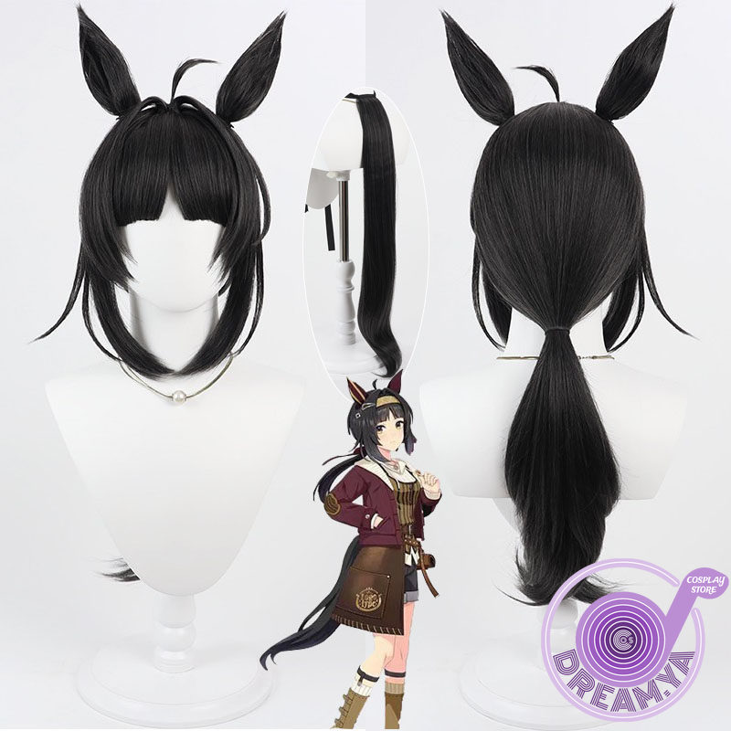 로고타입 코스프레 가발 우마 무스메 프리티 더비 블랙  - Anime Cosplay Wig Heat Resistant 리뷰 및 가격