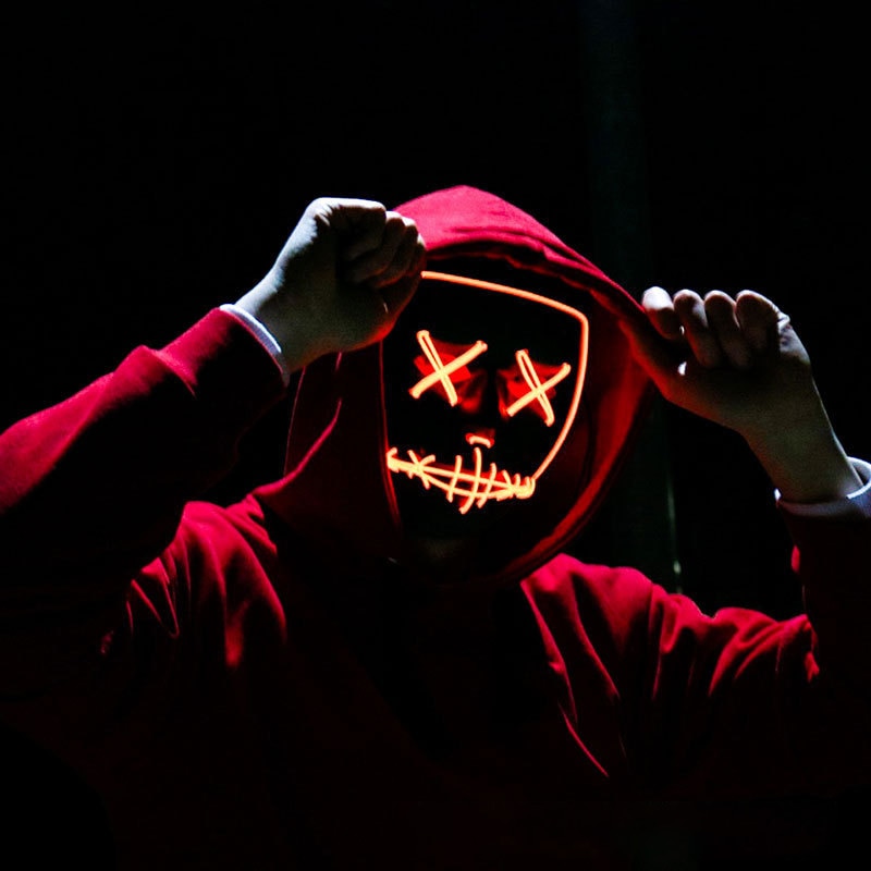 할로윈 네온 LED 발광 마스크, 야광 마스크, 무도회 - Led Purge Mask Halloween 리뷰 및 가격